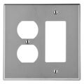 Hubbell Wiring Device-Kellems WALLPLATE, 2-G, 1) DUP 1) DEC, GY P826GY